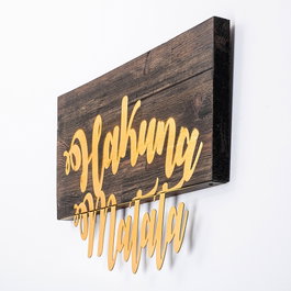 Wallity Hakuna Matata Metal Decor - Gold